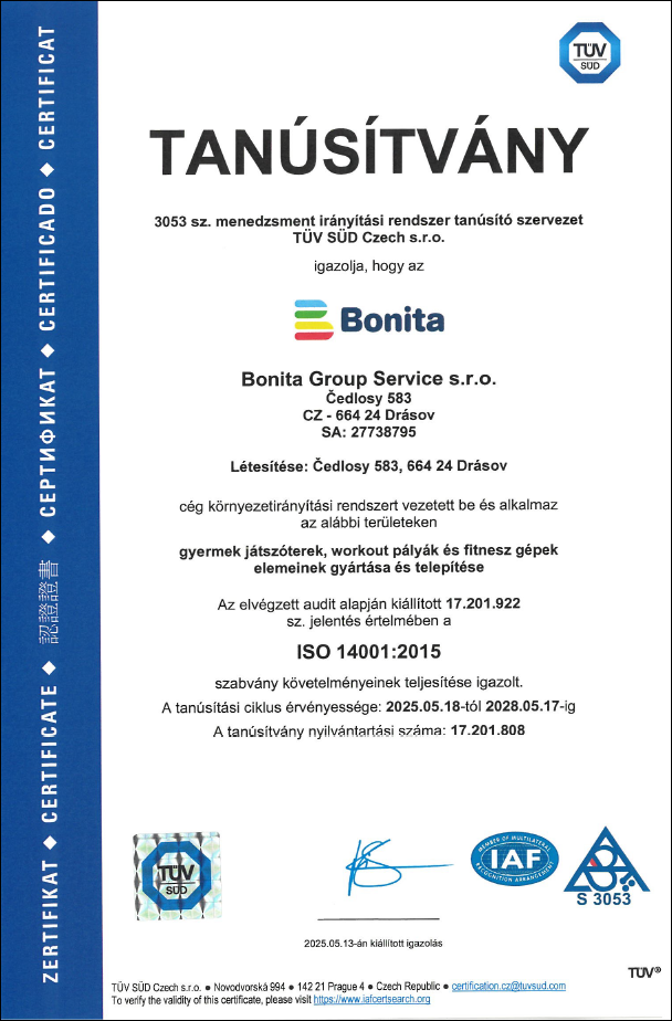 certifikát ISO
