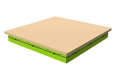 Takaró a homokozó befedésére