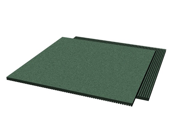 Gumiburkolat 1000x1000x25 mm (rács 15 mm, zöld)
