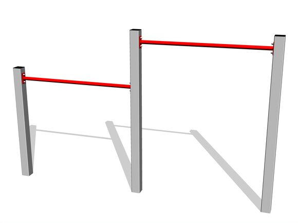 Kettős nyújtó - ezüst (szab. mag. 1,5 m)