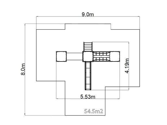 Kastély játékkészlet UNH3018KW - barna
