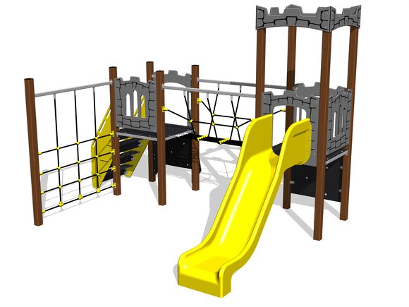 Kastély játékkészlet UNH2038KW - barna teljes fémszerkezet