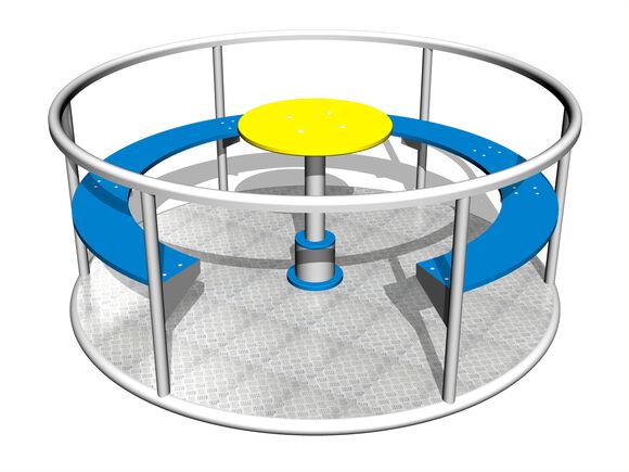 Ülőhelyes körhinta KON0001KS (átmérő 1,25 m) - ezüst
