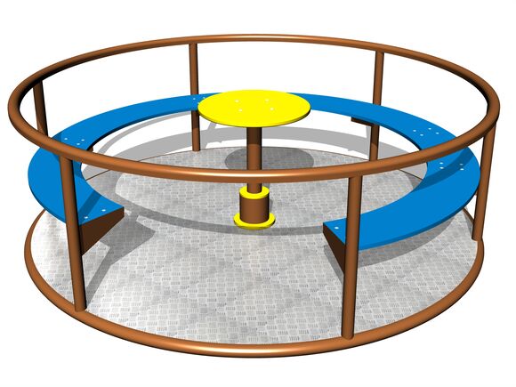 Ülőhelyes körhinta KON0003KW (átmérő 1,65 m) - barna