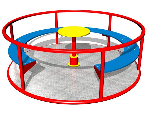 Ülőhelyes körhinta KON0004KR (átmérő 1,85 m) - piros
