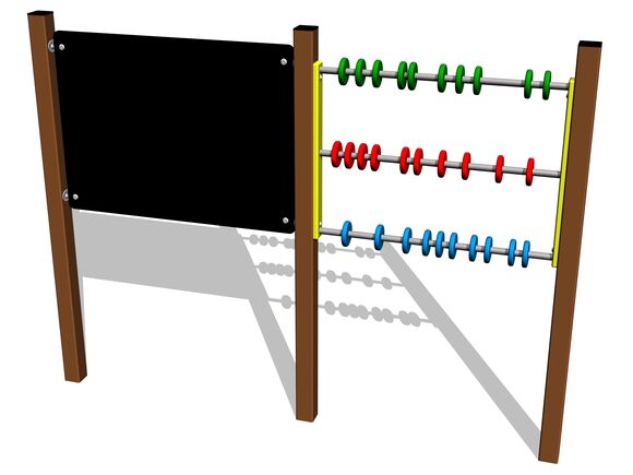 Kétoldalas rajztábla abakusszal KTP6201KW - barna