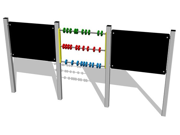 Kétoldalas, dupla rajztábla abakusszal KTP6301KS - ezüst