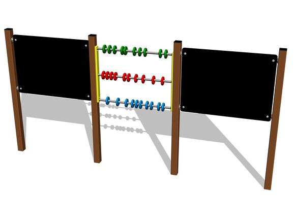 Kétoldalas, dupla rajztábla abakusszal KTP6301KW - barna
