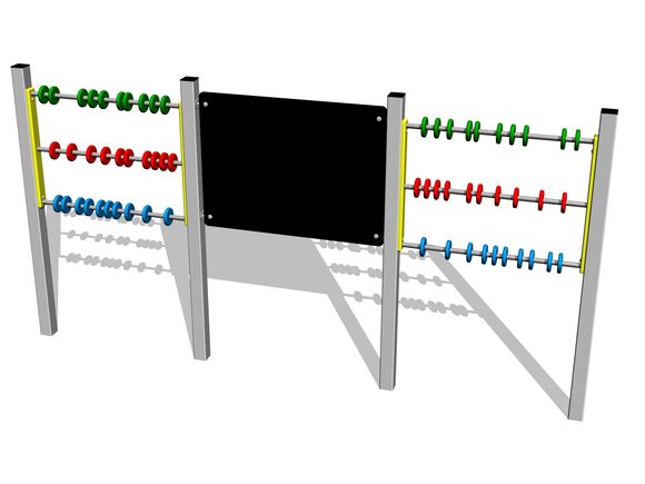 Kétoldalas rajztábla abakuszokkal KTP6302KS - ezüst