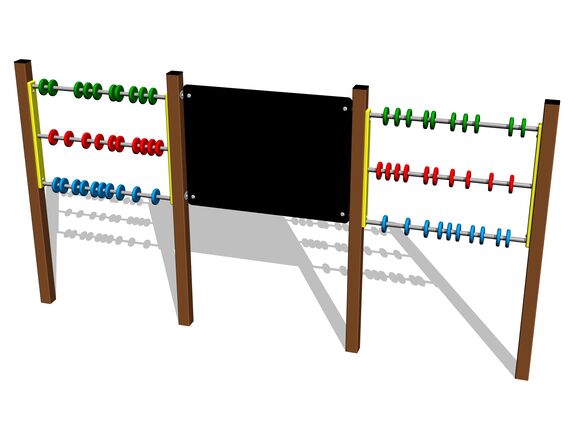 Kétoldalas rajztábla abakuszokkal KTP6302KW - barna