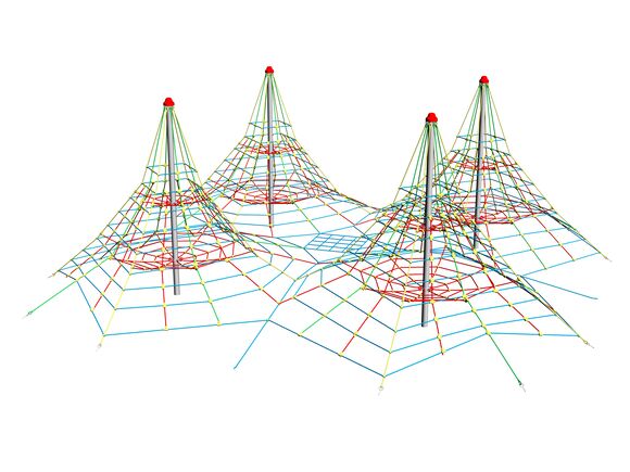 Négyes kötélpiramis PY164K (szab. mag. 1 m)
