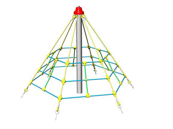 Kötélpiramis PY621K (szab. mag. 1 m, 6 merevítő zárral, pók nélkül)