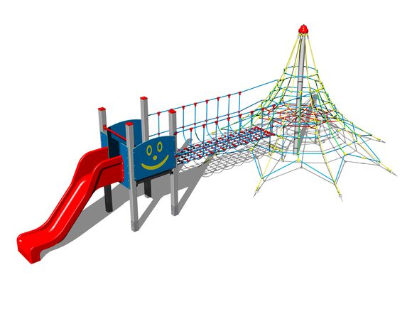 Kötélpiramis PY-831KS torony - ezüst