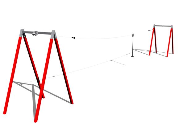 Kötélpálya A formájú LD020KR - piros