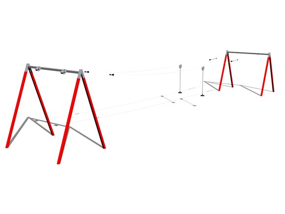Kötélpálya A formájú LD030KR - piros