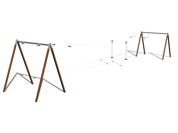 Kötélpálya A formájú LD030KW - barna