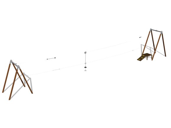 Kötélpálya A formájú LD021KW - barna