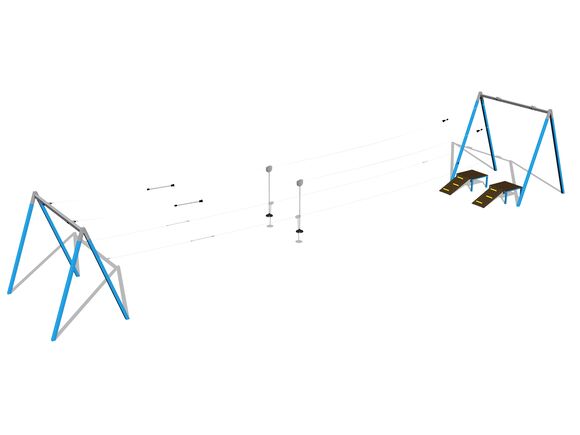 Kötélpálya A formájú LD031KB - kék