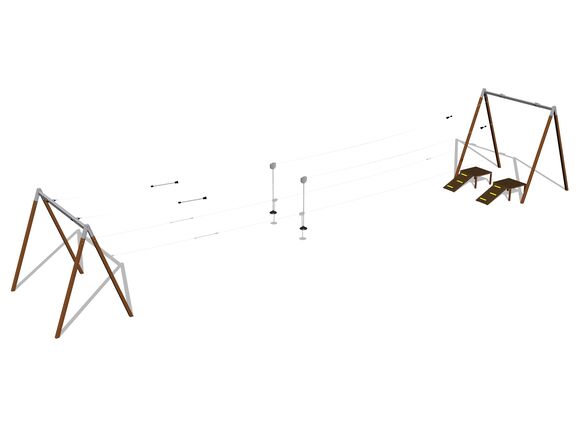 Kötélpálya A formájú LD031KW - barna