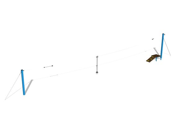 Kötélpálya oszlopos LD011KB - kék