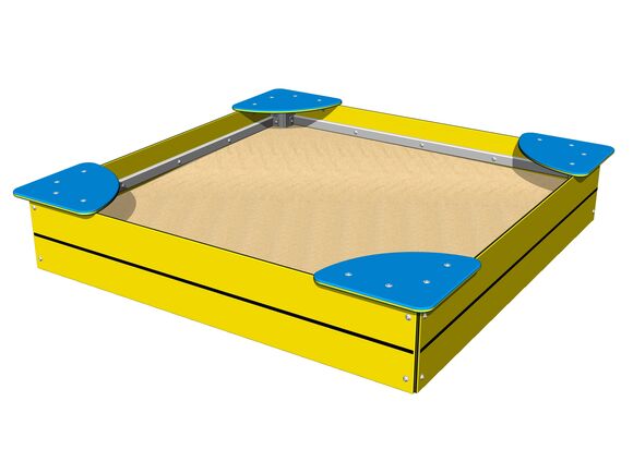 Homokozó ülőkékkel 1,5x1,5 m PIP1515YB