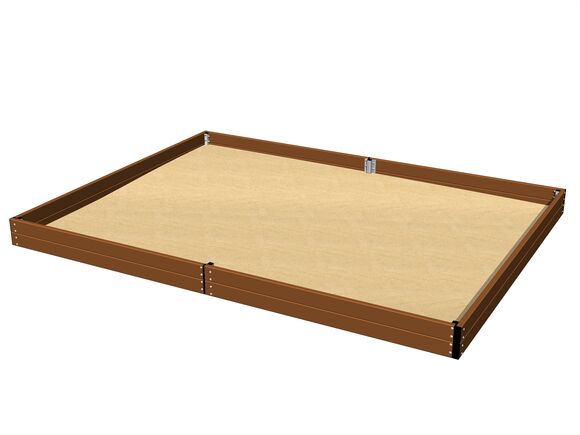 Homokozó 4x3 m - barna teljes fémszerkezet