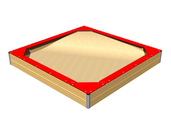 Ülőkék a homokozó teljes kerületére 2x2 m SP220DR - piros