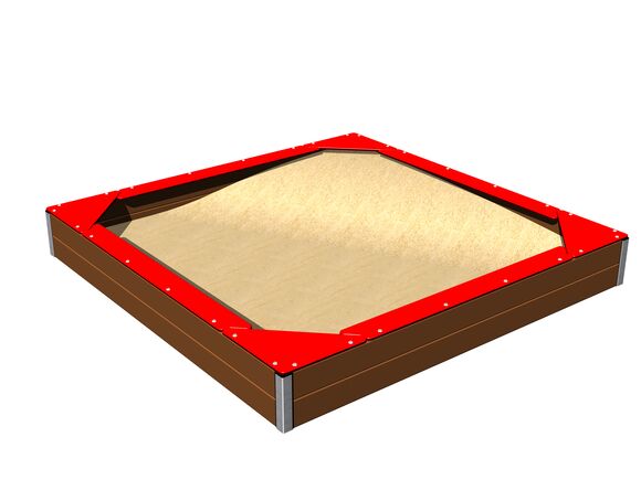 Ülőkék a homokozó teljes kerületére 2x2 m SP220KR - piros