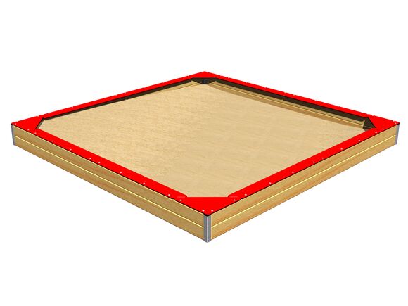 Ülőkék a homokozó teljes kerületére 3x3 m SP330DR - piros