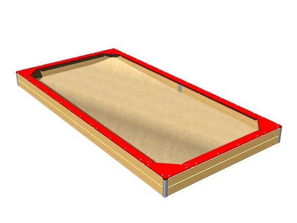 Ülőkék a homokozó teljes kerületére 4x2 m SP420DR - piros