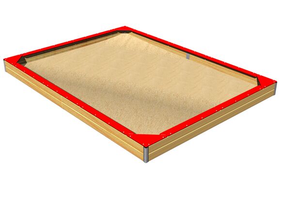 Ülőkék a homokozó teljes kerületére 4x3 m SP430DR - piros