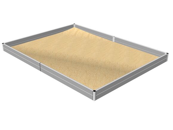 Homokozó 4x3 m PI430KS - ezüst teljes fémszerkezet