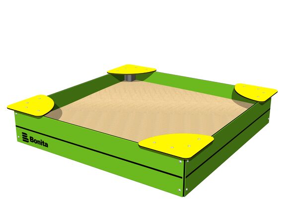 Homokozó ülőkékkel 1,5x1,5 m PIP1515GY