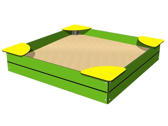 Homokozó ülőkékkel 1,5x1,5 m PIH1515LY