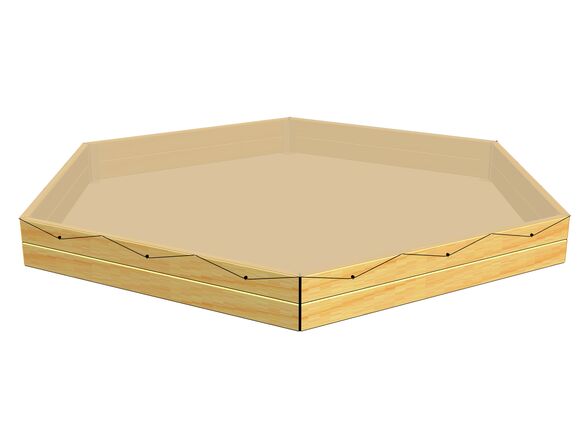 Takaró a hatoldalú homokozó befedésére PZ602