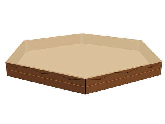 Takaró a hatoldalú homokozó befedésére PZ602