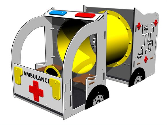 Kúszócsővel ellátott lánctalpas jármű - Mentőautó PP114K - teljesen fém