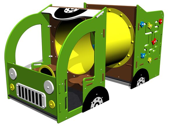 Kúszócsővel ellátott lánctalpas jármű - Jeep PP113K  - teljesen fém