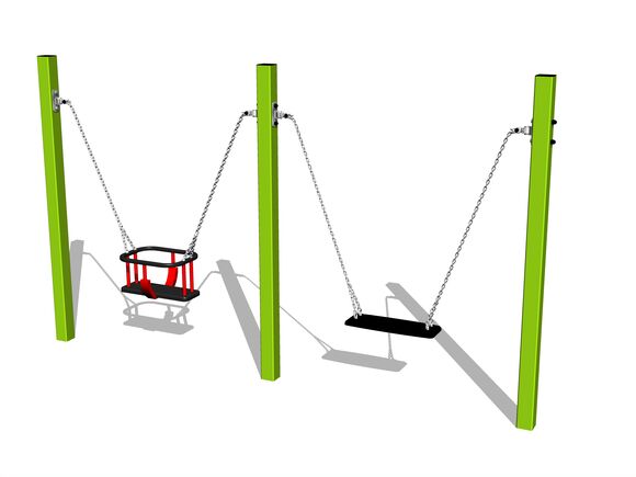 Láncos dupla hinta - lime (szab. mag. 1,0 m)
