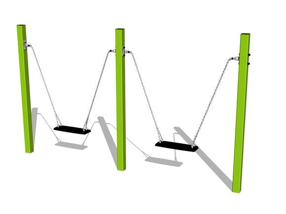 Láncos dupla hinta - lime (szab. mag. 1,0 m)