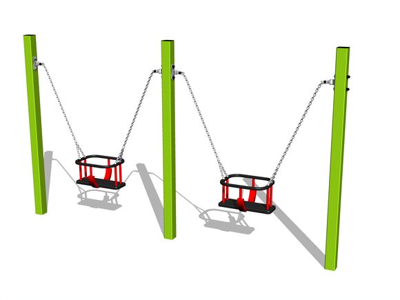 Láncos dupla hinta - lime (szab. mag. 1,0 m)