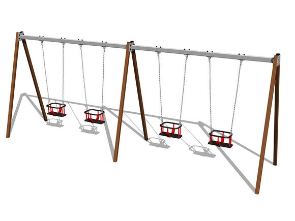 Láncos négyes hinta RH6413KW - barna (szab. mag. 1,5 m)