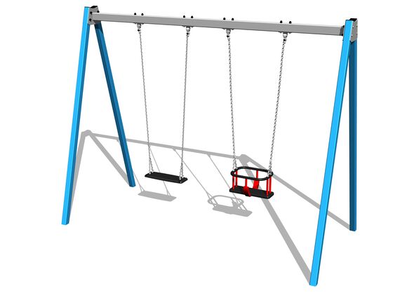 Láncos dupla hinta RH6212KB - kék (szab. mag. 1,5 m)