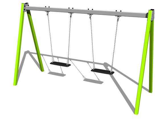 Láncos dupla hinta - lime (szab. mag. 1,0 m)