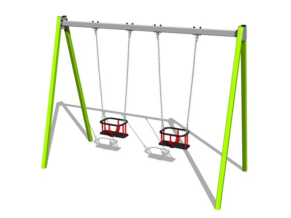Láncos dupla hinta - lime (szab. mag. 1,5 m)
