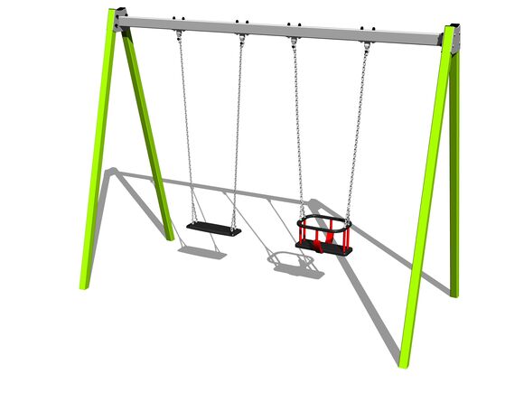 Láncos dupla hinta - lime (szab. mag. 1,5 m)