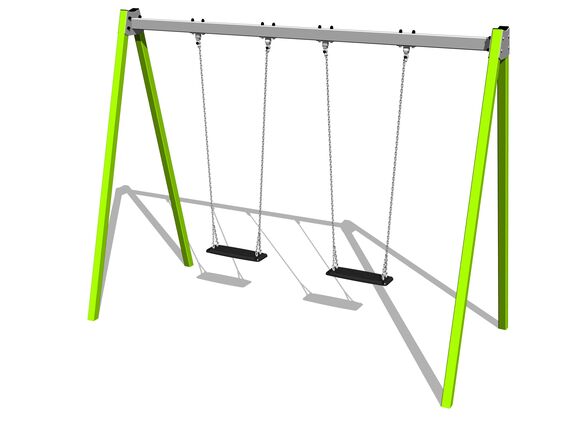 Láncos dupla hinta - lime (szab. mag. 1,5 m)