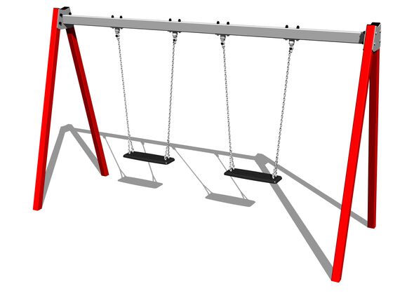 Láncos dupla hinta RH6211KR - piros (szab. mag. 1,0 m)