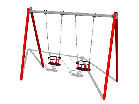 Láncos dupla hinta RH6213KR - piros (szab. mag. 1,5 m)