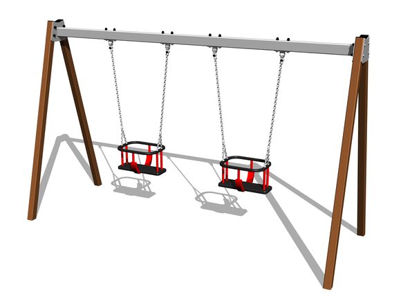 Láncos dupla hinta RH6213KW - Brown (szab. mag. 1,0 m)